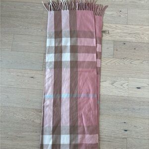Burberry Soft Pink Cashmere Scarf